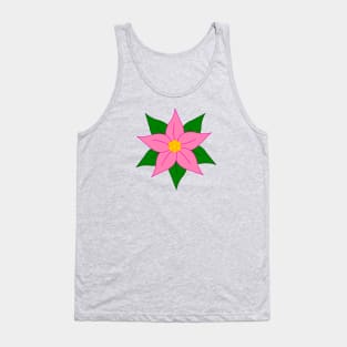 Pink Poinsettia Tank Top